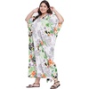 image:imageGypsie Blu Caftans for Women Plus Size Polyester Maxi Beach Dresses Bathing Suit Long Kaftan Swimsuit Coverup House DressMulti Color Floral Print