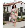 image:imageGypsie Blu Caftans for Women Plus Size Polyester Maxi Beach Dresses Bathing Suit Long Kaftan Swimsuit Coverup House DressMulti Leaf