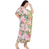 image:imageGypsie Blu Caftans for Women Plus Size Polyester Maxi Beach Dresses Bathing Suit Long Kaftan Swimsuit Coverup House DressMulti Leaf