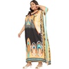 image:imageGypsie Blu Caftans for Women Plus Size Polyester Maxi Beach Dresses Bathing Suit Long Kaftan Swimsuit Coverup House DressMulti Plants