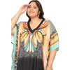 image:imageGypsie Blu Caftans for Women Plus Size Polyester Maxi Beach Dresses Bathing Suit Long Kaftan Swimsuit Coverup House DressMulti Plants