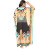 image:imageGypsie Blu Caftans for Women Plus Size Polyester Maxi Beach Dresses Bathing Suit Long Kaftan Swimsuit Coverup House DressMulti Plants