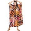image:imageGypsie Blu Caftans for Women Plus Size Polyester Maxi Beach Dresses Bathing Suit Long Kaftan Swimsuit Coverup House DressMulticolor Geometric