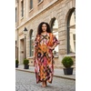 image:imageGypsie Blu Caftans for Women Plus Size Polyester Maxi Beach Dresses Bathing Suit Long Kaftan Swimsuit Coverup House DressMulticolor Geometric