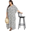 image:imageGypsie Blu Caftans for Women Plus Size Polyester Maxi Beach Dresses Bathing Suit Long Kaftan Swimsuit Coverup House DressOffwhite