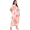 image:imageGypsie Blu Caftans for Women Plus Size Polyester Maxi Beach Dresses Bathing Suit Long Kaftan Swimsuit Coverup House DressOrange  White