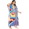 image:imageGypsie Blu Caftans for Women Plus Size Polyester Maxi Beach Dresses Bathing Suit Long Kaftan Swimsuit Coverup House DressPeach  Blue