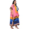 image:imageGypsie Blu Caftans for Women Plus Size Polyester Maxi Beach Dresses Bathing Suit Long Kaftan Swimsuit Coverup House DressPink