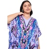 image:imageGypsie Blu Caftans for Women Plus Size Polyester Maxi Beach Dresses Bathing Suit Long Kaftan Swimsuit Coverup House DressPurple