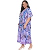image:imageGypsie Blu Caftans for Women Plus Size Polyester Maxi Beach Dresses Bathing Suit Long Kaftan Swimsuit Coverup House DressPurple