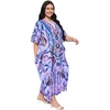 image:imageGypsie Blu Caftans for Women Plus Size Polyester Maxi Beach Dresses Bathing Suit Long Kaftan Swimsuit Coverup House DressPurple