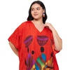 image:imageGypsie Blu Caftans for Women Plus Size Polyester Maxi Beach Dresses Bathing Suit Long Kaftan Swimsuit Coverup House DressRed Lady Tribal
