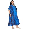image:imageGypsie Blu Caftans for Women Plus Size Polyester Maxi Beach Dresses Bathing Suit Long Kaftan Swimsuit Coverup House DressRoyal Blue