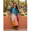 image:imageGypsie Blu Caftans for Women Plus Size Polyester Maxi Beach Dresses Bathing Suit Long Kaftan Swimsuit Coverup House DressTeal Blue  Coral Peach