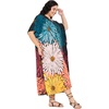image:imageGypsie Blu Caftans for Women Plus Size Polyester Maxi Beach Dresses Bathing Suit Long Kaftan Swimsuit Coverup House DressTeal Blue  Coral Peach