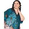 image:imageGypsie Blu Caftans for Women Plus Size Polyester Maxi Beach Dresses Bathing Suit Long Kaftan Swimsuit Coverup House DressTeal Blue  Coral Peach