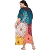 image:imageGypsie Blu Caftans for Women Plus Size Polyester Maxi Beach Dresses Bathing Suit Long Kaftan Swimsuit Coverup House DressTeal Blue  Coral Peach
