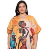 image:imageGypsie Blu Caftans for Women Plus Size Polyester Maxi Beach Dresses Bathing Suit Long Kaftan Swimsuit Coverup House DressWarm Orange