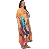 image:imageGypsie Blu Caftans for Women Plus Size Polyester Maxi Beach Dresses Bathing Suit Long Kaftan Swimsuit Coverup House DressWarm Orange