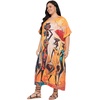 image:imageGypsie Blu Caftans for Women Plus Size Polyester Maxi Beach Dresses Bathing Suit Long Kaftan Swimsuit Coverup House DressWarm Orange
