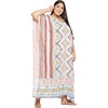 image:imageGypsie Blu Caftans for Women Plus Size Polyester Maxi Beach Dresses Bathing Suit Long Kaftan Swimsuit Coverup House DressWhite  Orange