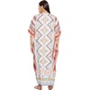 image:imageGypsie Blu Caftans for Women Plus Size Polyester Maxi Beach Dresses Bathing Suit Long Kaftan Swimsuit Coverup House DressWhite  Orange