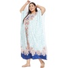 image:imageGypsie Blu Caftans for Women Plus Size Polyester Maxi Beach Dresses Bathing Suit Long Kaftan Swimsuit Coverup House DressWhite Paisley  Floral