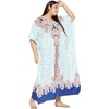 image:imageGypsie Blu Caftans for Women Plus Size Polyester Maxi Beach Dresses Bathing Suit Long Kaftan Swimsuit Coverup House DressWhite Paisley  Floral