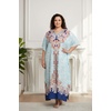 image:imageGypsie Blu Caftans for Women Plus Size Polyester Maxi Beach Dresses Bathing Suit Long Kaftan Swimsuit Coverup House DressWhite Paisley  Floral