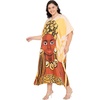 image:imageGypsie Blu Caftans for Women Plus Size Polyester Maxi Beach Dresses Bathing Suit Long Kaftan Swimsuit Coverup House DressYellow