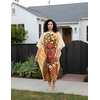 image:imageGypsie Blu Caftans for Women Plus Size Polyester Maxi Beach Dresses Bathing Suit Long Kaftan Swimsuit Coverup House DressYellow