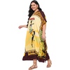 image:imageGypsie Blu Caftans for Women Plus Size Polyester Maxi Beach Dresses Bathing Suit Long Kaftan Swimsuit Coverup House DressYellow Tribal