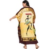 image:imageGypsie Blu Caftans for Women Plus Size Polyester Maxi Beach Dresses Bathing Suit Long Kaftan Swimsuit Coverup House DressYellow Tribal
