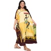 image:imageGypsie Blu Caftans for Women Plus Size Polyester Maxi Beach Dresses Bathing Suit Long Kaftan Swimsuit Coverup House DressYellow Tribal