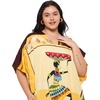image:imageGypsie Blu Caftans for Women Plus Size Polyester Maxi Beach Dresses Bathing Suit Long Kaftan Swimsuit Coverup House DressYellow Tribal
