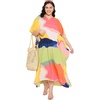 image:imageGypsie Blu Womens Plus Size Printed Caftan Maxi Dress Beach Cover Up Summer Dress VNeck Kimono Sleeve Lounge WearAbstract