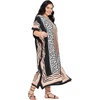 image:imageGypsie Blu Womens Plus Size Printed Caftan Maxi Dress Beach Cover Up Summer Dress VNeck Kimono Sleeve Lounge WearBeige