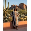 image:imageGypsie Blu Womens Plus Size Printed Caftan Maxi Dress Beach Cover Up Summer Dress VNeck Kimono Sleeve Lounge WearBeige