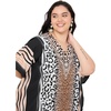 image:imageGypsie Blu Womens Plus Size Printed Caftan Maxi Dress Beach Cover Up Summer Dress VNeck Kimono Sleeve Lounge WearBeige