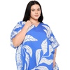 image:imageGypsie Blu Womens Plus Size Printed Caftan Maxi Dress Beach Cover Up Summer Dress VNeck Kimono Sleeve Lounge WearBlue