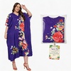 image:imageGypsie Blu Womens Plus Size Printed Caftan Maxi Dress Beach Cover Up Summer Dress VNeck Kimono Sleeve Lounge WearBlue Floral