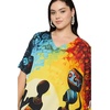 image:imageGypsie Blu Womens Plus Size Printed Caftan Maxi Dress Beach Cover Up Summer Dress VNeck Kimono Sleeve Lounge WearBright Yellow