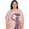 image:imageGypsie Blu Womens Plus Size Printed Caftan Maxi Dress Beach Cover Up Summer Dress VNeck Kimono Sleeve Lounge WearBrown Lady Print