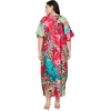 image:imageGypsie Blu Womens Plus Size Printed Caftan Maxi Dress Beach Cover Up Summer Dress VNeck Kimono Sleeve Lounge WearBurgundy  Turquoise