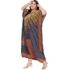 image:imageGypsie Blu Womens Plus Size Printed Caftan Maxi Dress Beach Cover Up Summer Dress VNeck Kimono Sleeve Lounge WearCharcoal Gray