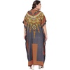 image:imageGypsie Blu Womens Plus Size Printed Caftan Maxi Dress Beach Cover Up Summer Dress VNeck Kimono Sleeve Lounge WearCharcoal Gray