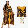 image:imageGypsie Blu Womens Plus Size Printed Caftan Maxi Dress Beach Cover Up Summer Dress VNeck Kimono Sleeve Lounge WearDeep Mustard Yellow