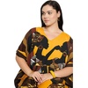 image:imageGypsie Blu Womens Plus Size Printed Caftan Maxi Dress Beach Cover Up Summer Dress VNeck Kimono Sleeve Lounge WearDeep Mustard Yellow