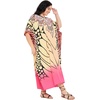 image:imageGypsie Blu Womens Plus Size Printed Caftan Maxi Dress Beach Cover Up Summer Dress VNeck Kimono Sleeve Lounge WearGradient Peach  Black
