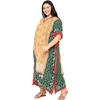 image:imageGypsie Blu Womens Plus Size Printed Caftan Maxi Dress Beach Cover Up Summer Dress VNeck Kimono Sleeve Lounge WearMustard Yellow  Dark Green